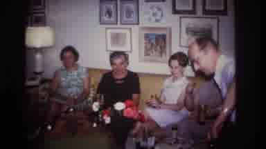 Rockaway Beach New York USA (1967): A Family, Sitting In The Living Room, Enjoying