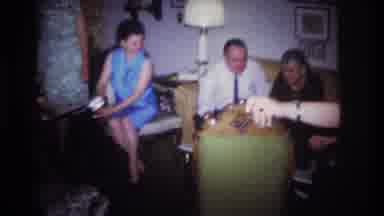 Rockaway Beach New York USA-1967: Couples At A Family Reunion In The Living Room