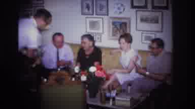 Rockaway Beach New York USA (1967): Welcoming Friends At Home Party For