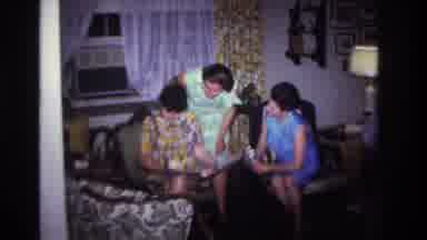 Rockaway Beach New York USA (1967): Family Gathering In Someone's House And
