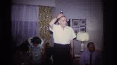 Rockaway Beach New York USA (1967): Older Gentleman Showing Off By Balancing