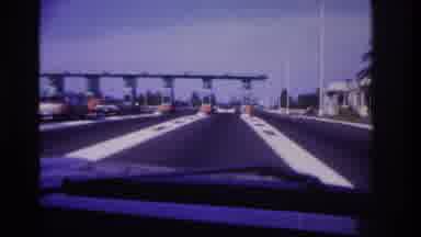 Rockaway Beach New York USA (1967): Old School Vintage Highway Toll Booth In A Big