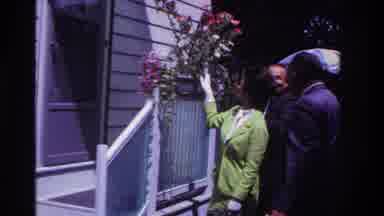 Rockaway Beach New York USA (1967): The Lady In Green Who Was Amazed At The House