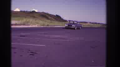 Rockaway Beach New York USA (1967): Practicing Driving In A Parking Lot Getting