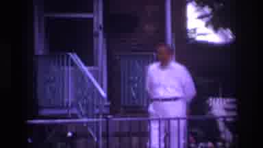 Rockaway Beach New York USA (1967): Man On The Porch