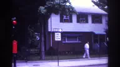Rockaway Beach New York USA (1967): Man In White Shirt Waiting Outside The Two