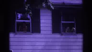 Rockaway Beach New York USA (1967): Two Women Talk To Each Other Out Of Windows Of