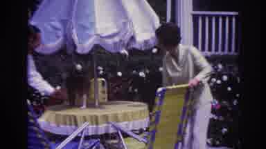 Rockaway Beach New York USA (1967): Man And Woman On The Terrace Of A Bar And