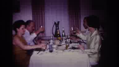 Rockaway Beach New York USA (1967): Friends And Family Enjoying Food And Drinks At
