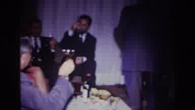 Rockaway Beach New York USA (1967): People In The Meeting Room With The Food And