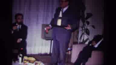 Rockaway Beach New York USA (1967): A Guy Stands Holding A Tray With Wine And Then