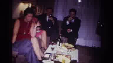 Rockaway Beach New York USA (1967): Family And Friend Gathering Drinking For An