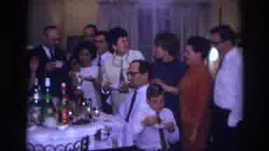 Rockaway Beach New York USA (1967): Men, Woman, And Children Enjoying A Party With