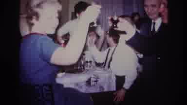 Rockaway Beach New York USA (1967): A Man And Woman In Formal Dress Toast Drinks