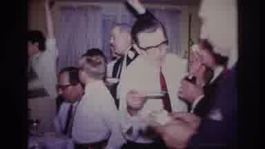 Rockaway Beach New York USA (1967): Several People Eat At A Party