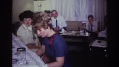Rockaway Beach New York USA (1967): Woman Playing The Piano
