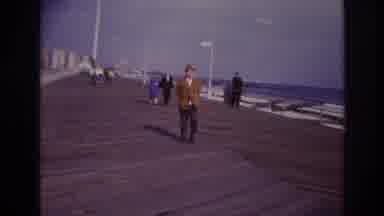 Rockaway Beach New York USA (1967): Smartly Dressed Man Wearing A Hat Walking