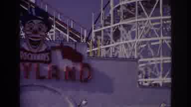 Rockaway Beach New York USA (1967): 1950s Amusement Park Scene With A Roller