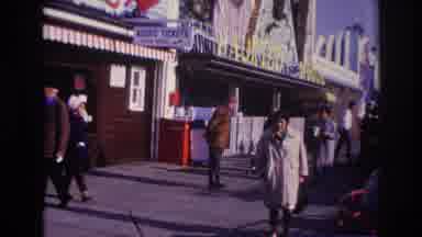 Rockaway Beach New York USA (1967): Women Stops Another Old Lady To Ask Her A