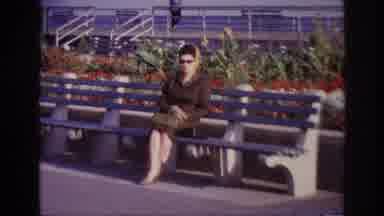 Rockaway Beach New York USA (1967): Lady Sitting On A Bench