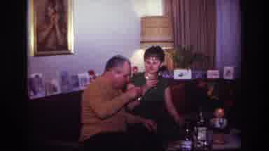 Rockaway Beach New York USA (1967): Couple Tasting Wine