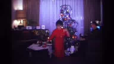 Rockaway Beach New York USA (1967): Woman Decorating Christmas Tree