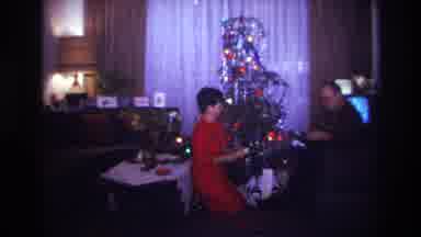 Rockaway Beach New York USA (1967): Christmas Tree And Tv Presents Living Room