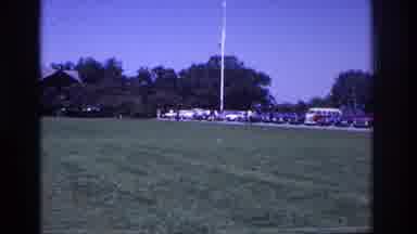 OCEAN CITY NEW JERSEY USA-1968: Classic Cars And VW Bus At Grass Parking Lot