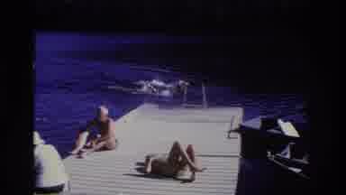 Ocean City New Jersey USA (1968): A Pair Of Friends Competing In Swimming That