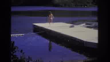 Ocean City New Jersey USA (1968): Boy Throws Himself Headlong Into The River