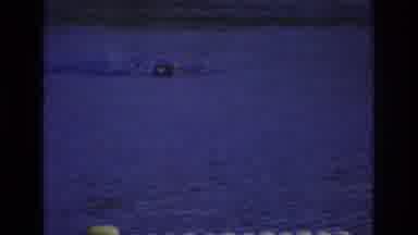 Ocean City New Jersey USA (1968): Human Person Swimming Across A Pond River Lake
