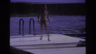 Ocean City New Jersey USA (1968): Girl Walking Down Dock