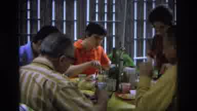 Ocean City New Jersey USA (1968): Orange Casual Dress Patio Brunch With Friends