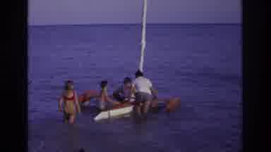Ocean City New Jersey USA (1968): Home Movie Of Sailboat On Lake With Family