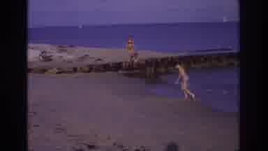 Ocean City New Jersey USA (1968): Brother And Sister Frolic On The Beach Next To