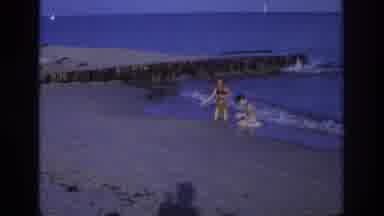 Ocean City New Jersey USA (1968): Children Play On The Beach On A Beautiful Sunny