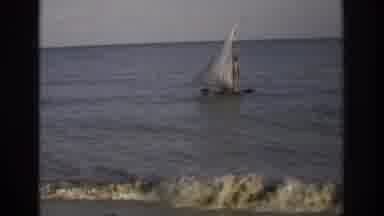 Ocean City New Jersey USA (1968): Person Standing On Boat Sailing On To The Ocean
