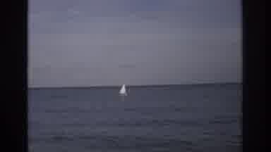 Ocean City New Jersey USA (1968): Person Sailing Alone In The Middle Of The