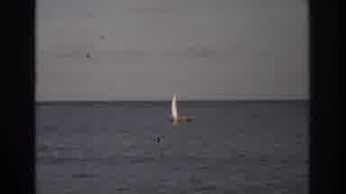 Ocean City New Jersey USA (1968): Little Boat Sailing In The Middle Of A Body Of