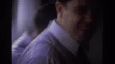 Ocean City New Jersey USA (1968): Smiling Man Wearing White Shirt Walks From