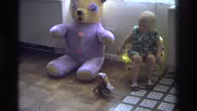 Ocean City New Jersey USA (1968): Child Plays With His New Toy In The Room Of His