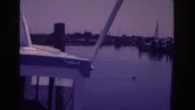 Ocean City New Jersey USA (1968): A Lady On A Boat In A Boat Yard