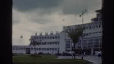 Dublin Ireland (1961): A Double Decker Bus Outside Dublin Airport With People