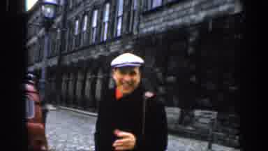 Dublin Ireland (1961): Double Decker Buses And A Man Talking On The Street