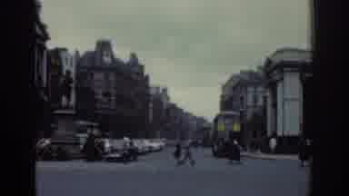 Dublin Ireland (1961): Europe Landmark Street Intersection With Statute And Bus