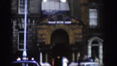 Dublin Ireland (1961): Couple Getting Married In Front Of Church With Cars Driving