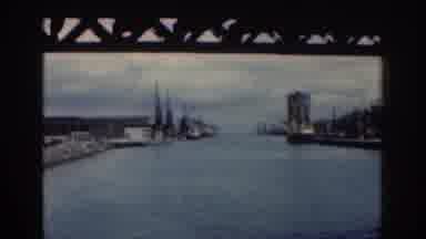 Dublin Ireland (1961): Video Of River With Bridge And Buildings On Both Sides,
