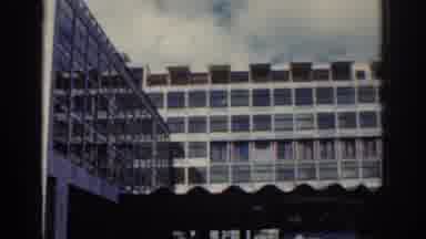 Dublin Ireland (1961): Modern Building Overlooks The Bus Stop