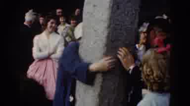 Dublin Ireland (1961): Large Group Measuring Their Arm Width Around A Large