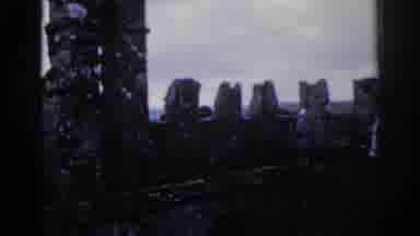 Dublin Ireland (1961): Tourists Visiting An Old Castle In The Rain, Standing On